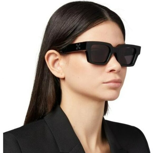 Off-White VIRGIL Sunglasses – Black Square Frame Grey Lense | Model OERI008 1307 - Picture 11 of 11